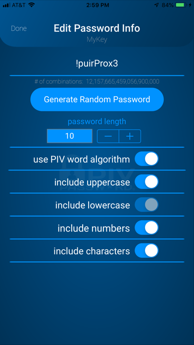 PIV Password screenshot 4