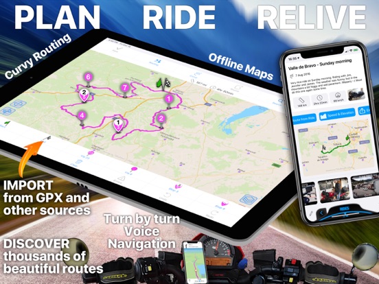 Scenic - GPS Motorcycle Navigation, Route Import, Planning and Ride Tracking screenshot