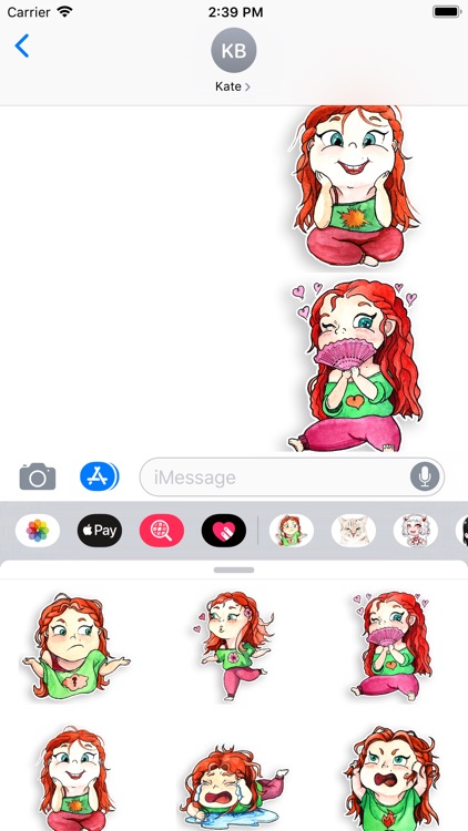 Naughty Redhead Sticker Pack