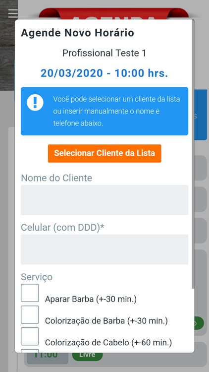 Agende seu Horário (Avaliação) screenshot-3