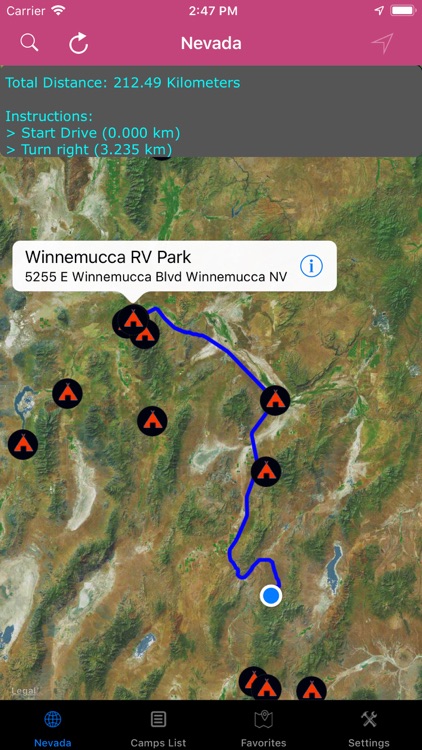 Nevada – Campgrounds, RV Parks