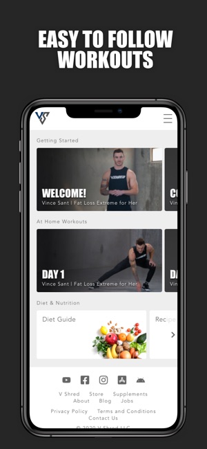 V Shred Diet Fitness On The App Store