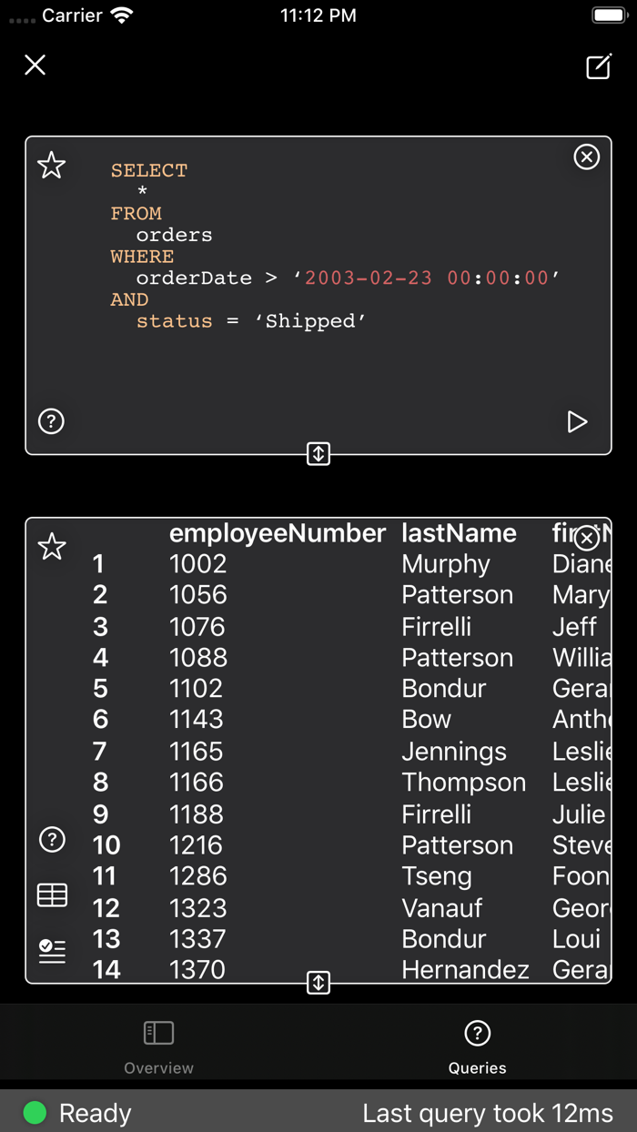 MySQL Commander for iPhone