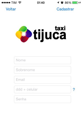 Taxi Tijuca Mobile screenshot 2