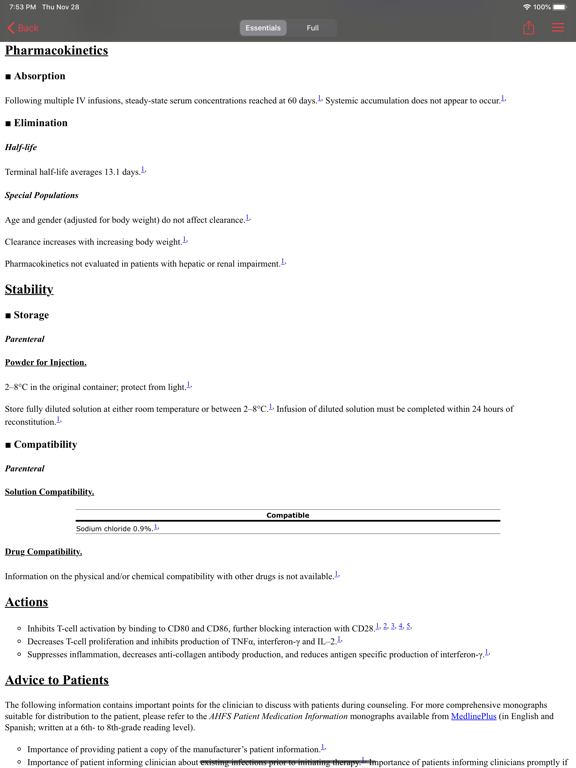 AHFS Clinical Drug Information screenshot