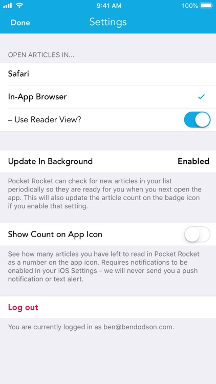 Pocket Rocket Article Reader