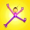 Stretchy 3D is a satisfying puzzle game where you help the stretchy man switch off the annoying alarms without waking him up