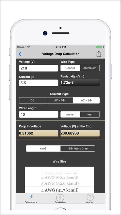 Electrical Calculator lite screenshot-4