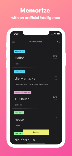 Memorize: Learn German Words(圖1)-速報App