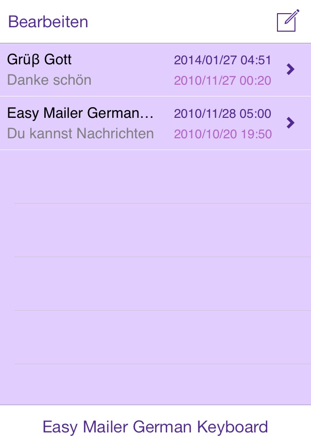 Easy Mailer German Keyboard screenshot 3