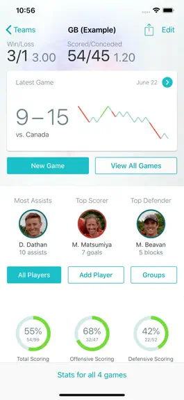 Game screenshot Statto: Ultimate Frisbee Stats apk