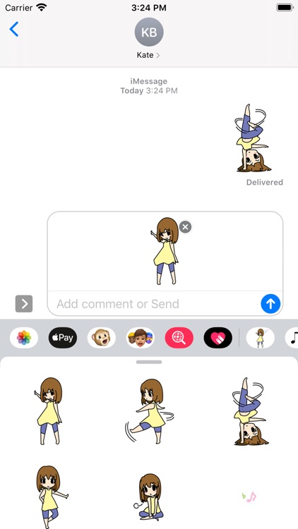 Girl dancing sticker