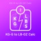 KG-G to LB-OZ Calc is best app for calculate unit