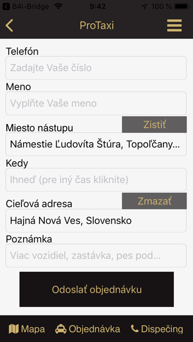 ProTaxi Topoľčany screenshot 2
