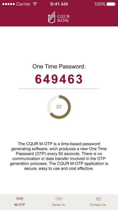 CQUR M-OTP screenshot 3