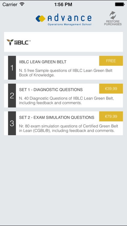 CGBL Lean Green Belt exam prep