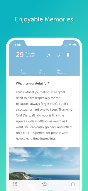 grid diary app