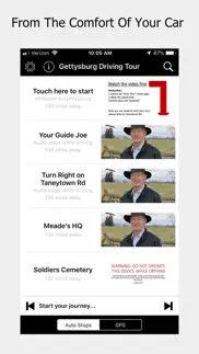 gettysburg driving tour iphone screenshot 2