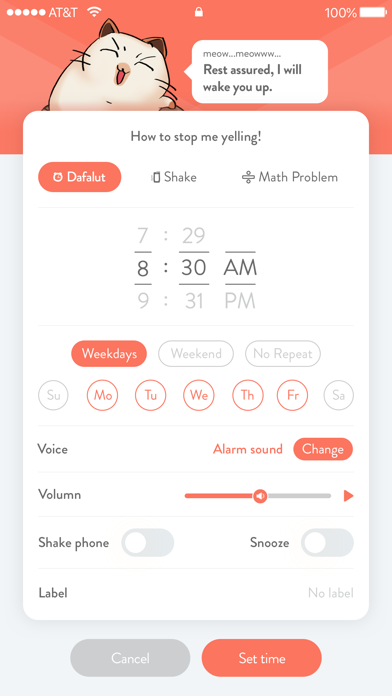 Haru Alarm - Cat Alarm Clock screenshot 3