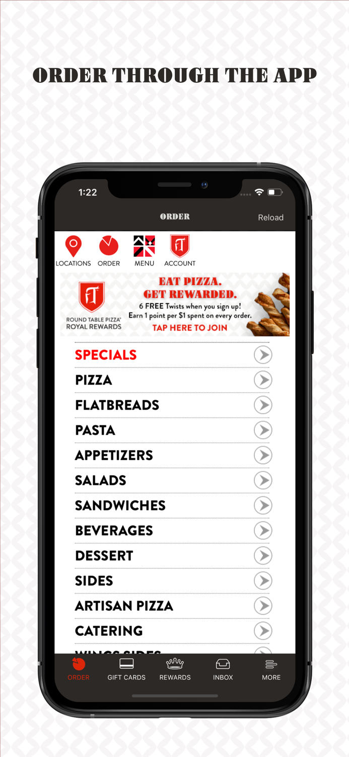 Round Table Pizza Rewards