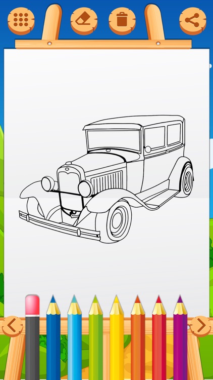 Vehicle Coloring Book Game