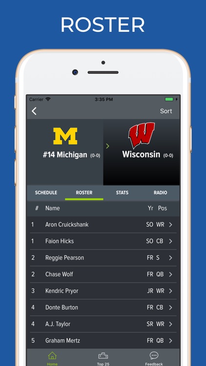 Wisconsin Football Schedules