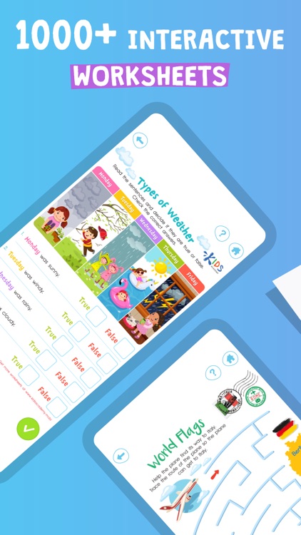 Learning worksheets for kids by Kids Academy Co apps: Preschool