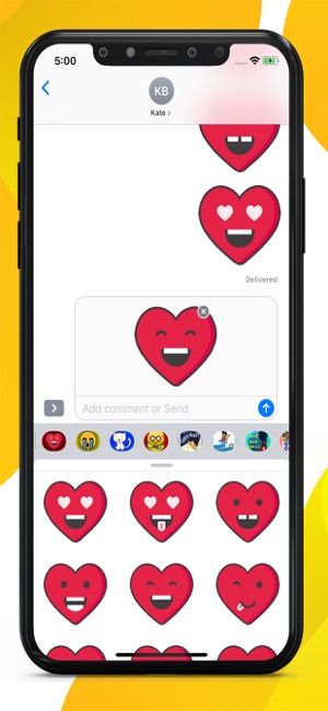 Love Heart Emoji Stickers(圖3)-速報App