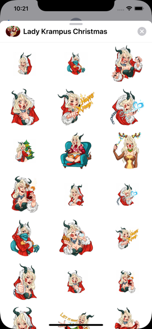 Lady Krampus Christmas Sticker(圖2)-速報App