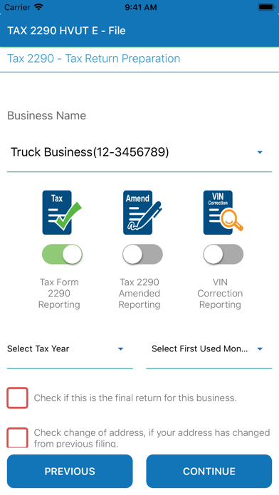 Tax2290 eFile screenshot 3