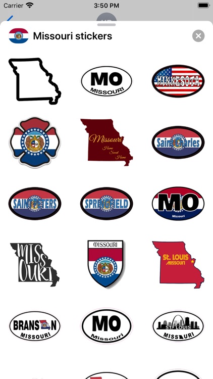 Missouri emoji - USA stickers