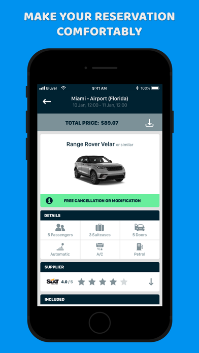 Bluvel | Rent car rental screenshot 3