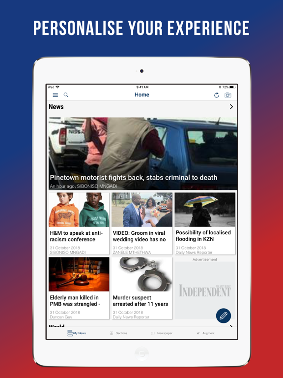 iPad Image of Independent on Saturday