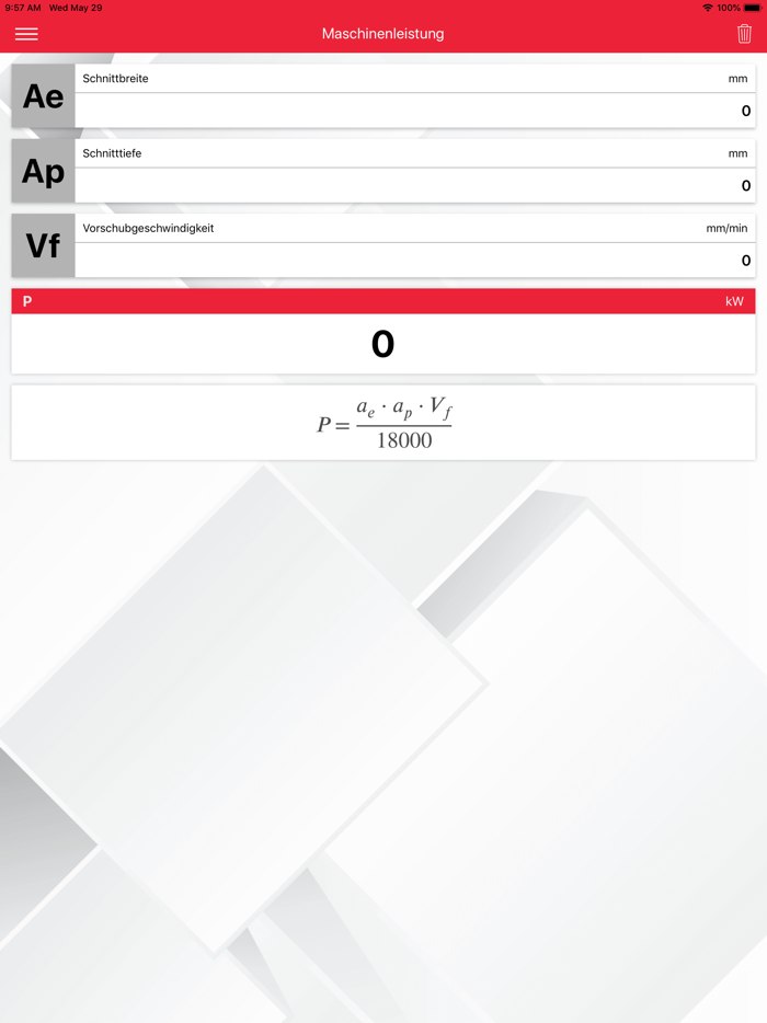 Jewema - Schnittdatenrechner