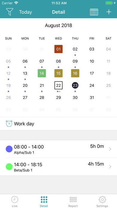 aXTimes Pro - time tracking screenshot 2