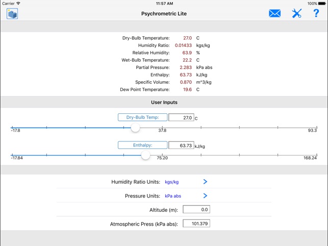 Hvac Psychrometric Lt On The App Store