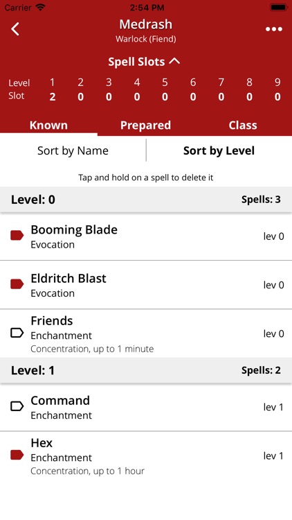 Spell List D&D 5e screenshot-3