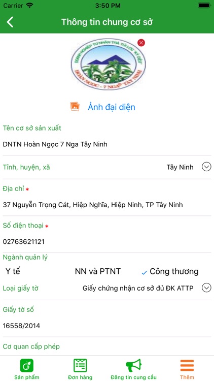 Nông sản an toàn Tây Ninh