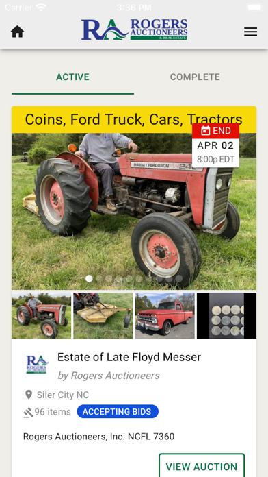 Rogers Auctioneers screenshot 3