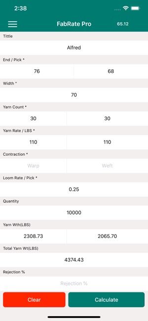 FabRate - Textile Calculator