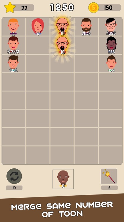 Toon Merge Classic 2048 screenshot-5