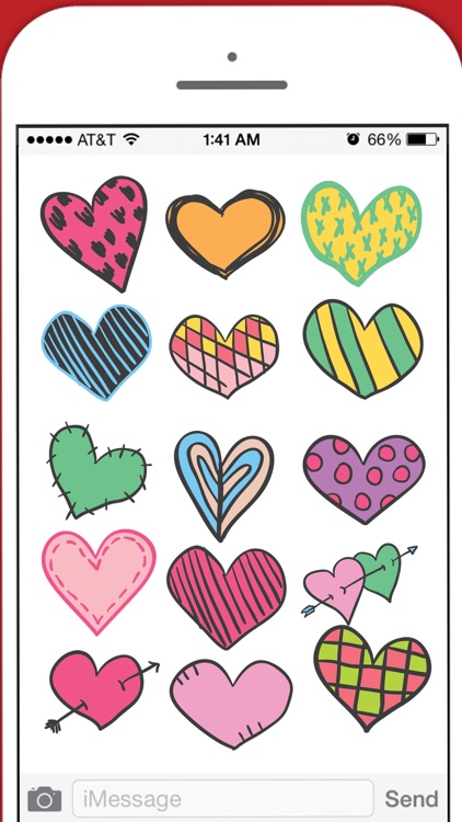 Heart Sketch iMessage Stickers