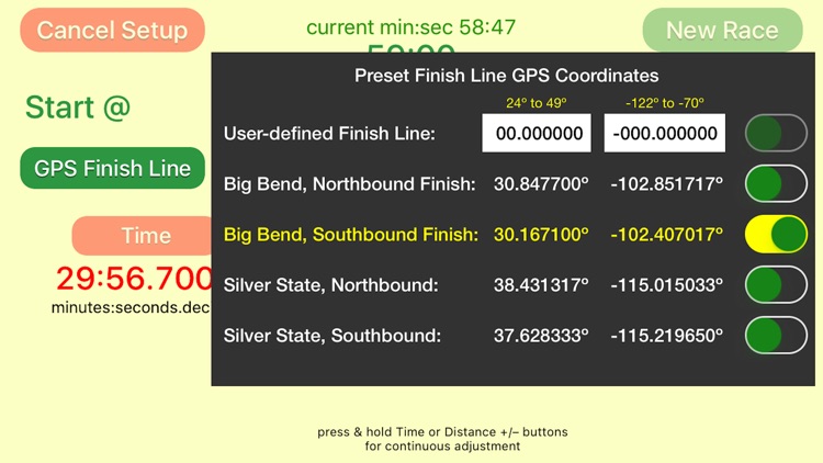 Open Road Race Timer
