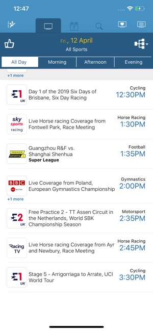 Live Sport TV Listing Guide