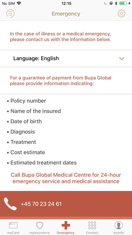 Bupa Global Travel myCard