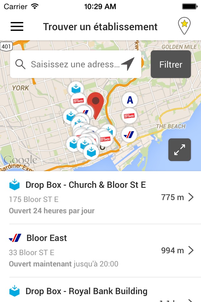 Purolator screenshot 2