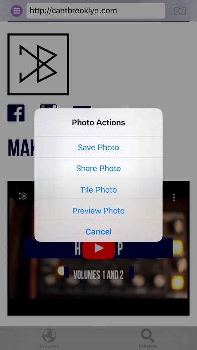 How to cancel & delete URL to Photo from iphone & ipad 4