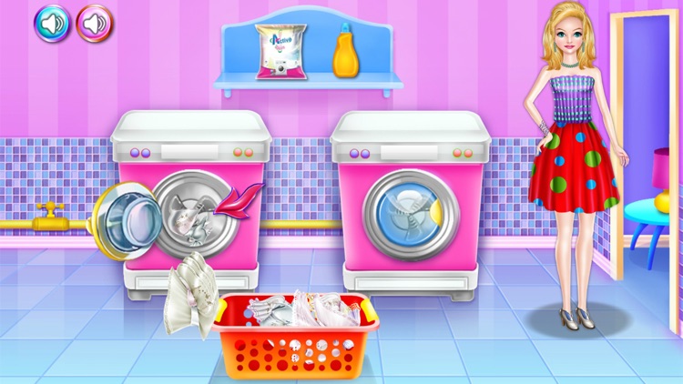 Olivias washing laundry game screenshot-4