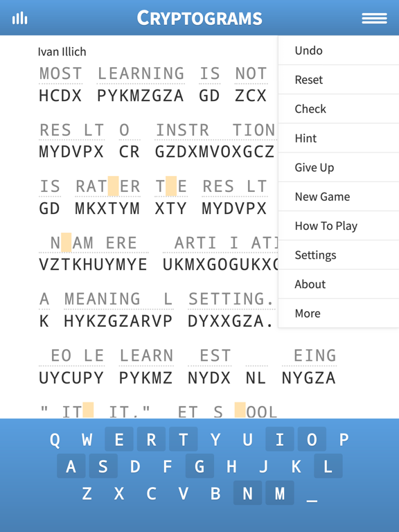 Cryptogram · Cryptoquote Game screenshot 2