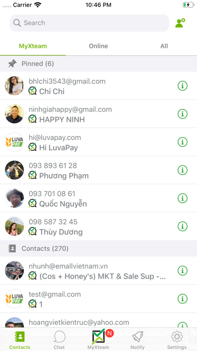 myXteam WorkChat screenshot 3